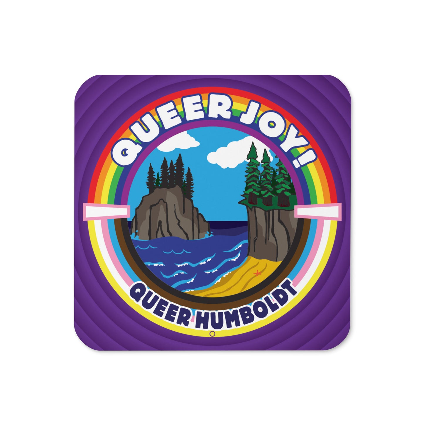 Queer Joy - Cork-back coaster