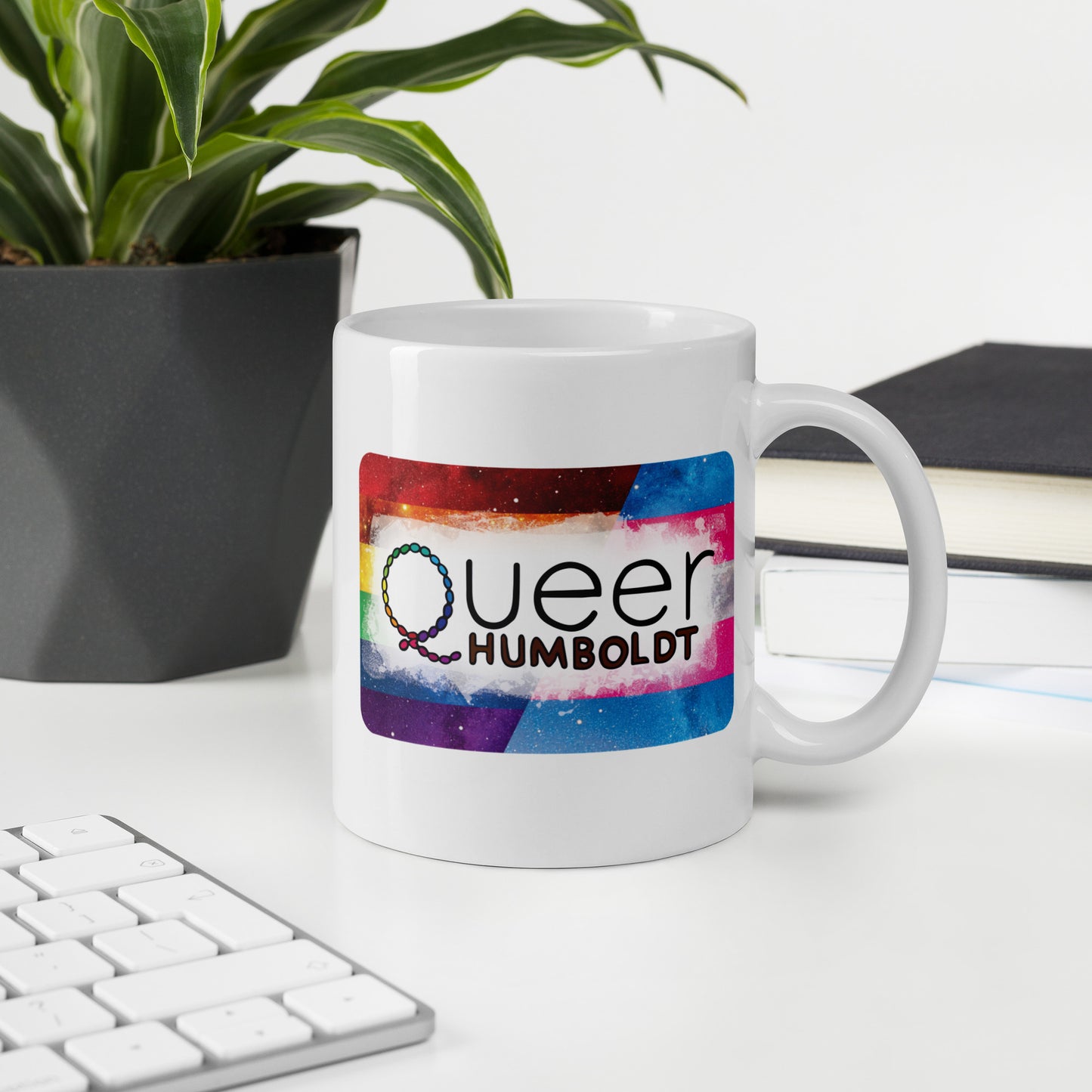 Queer Humboldt - White glossy mug